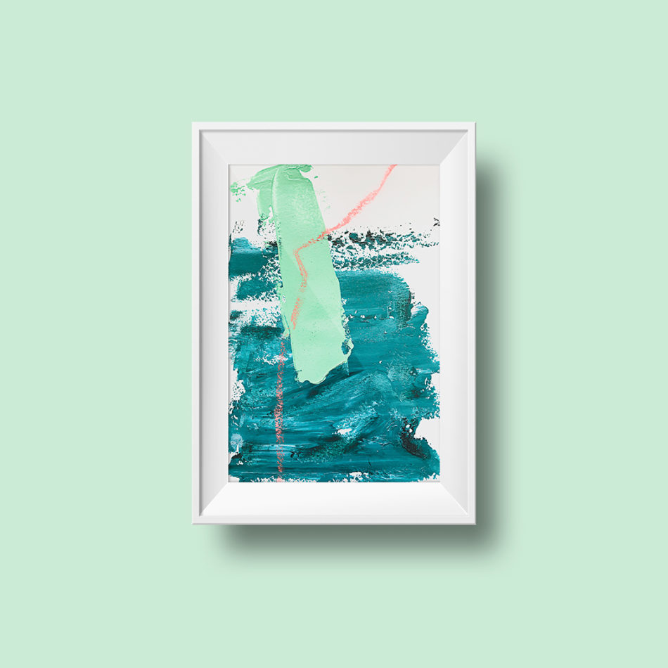 Abstract Painting "I Love You"