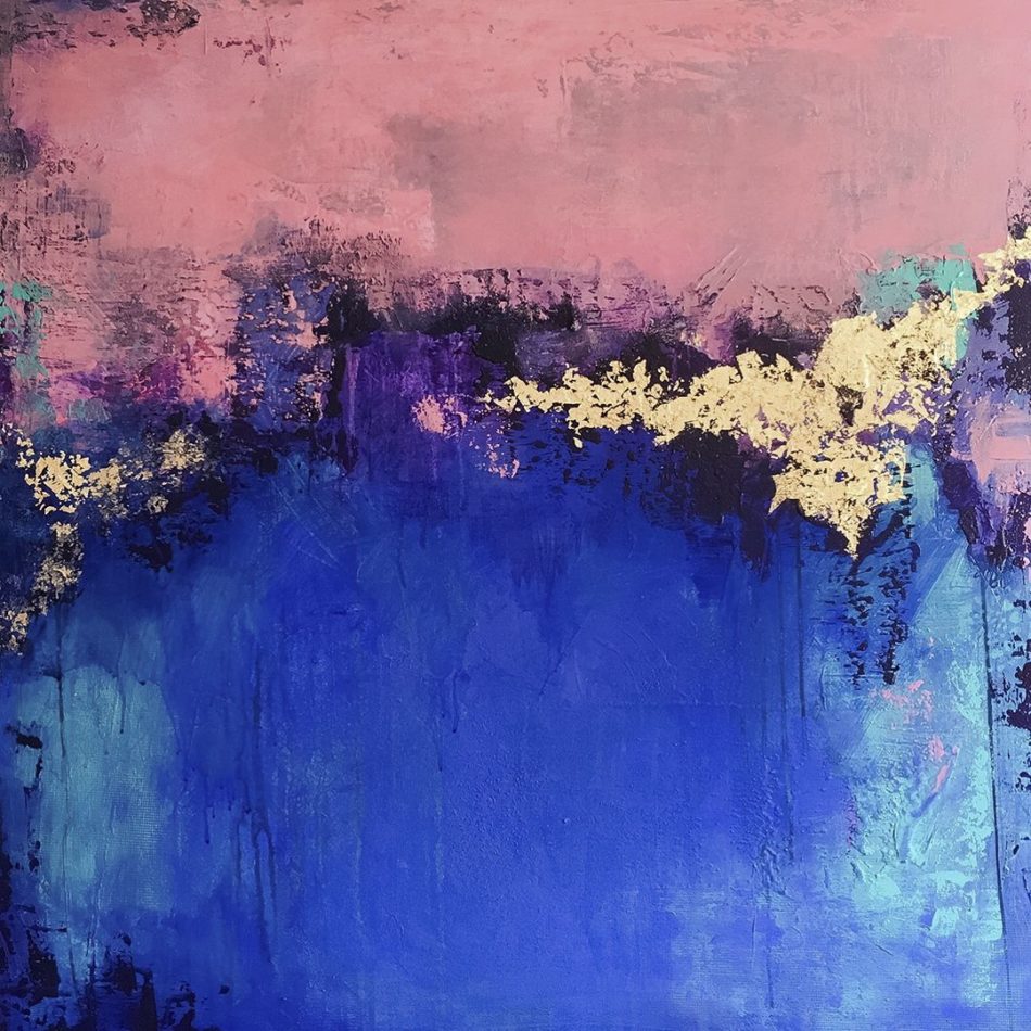 Dreamy Sky, abstract painting, Wiktoria Florek