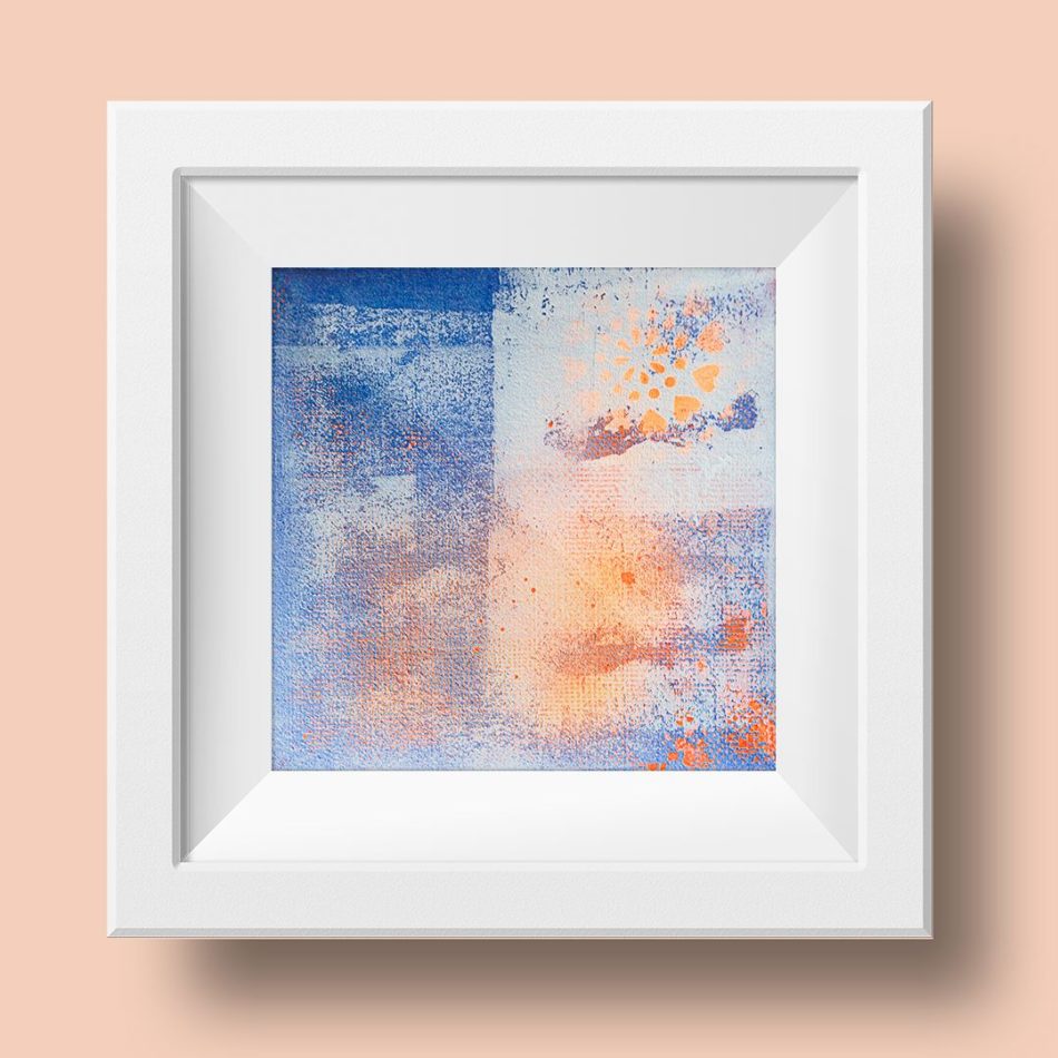 Orange no 2, abstract painting, Wiktoria Florek