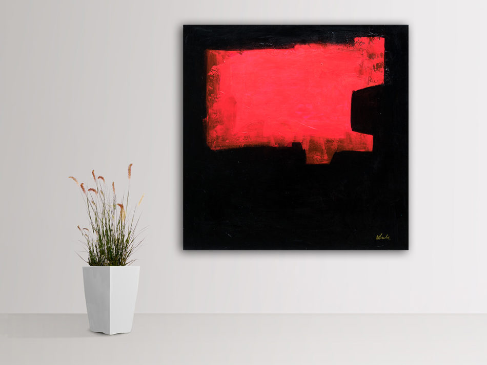 "The Elegance", large minimal abstract painting by Wiktoria Florek