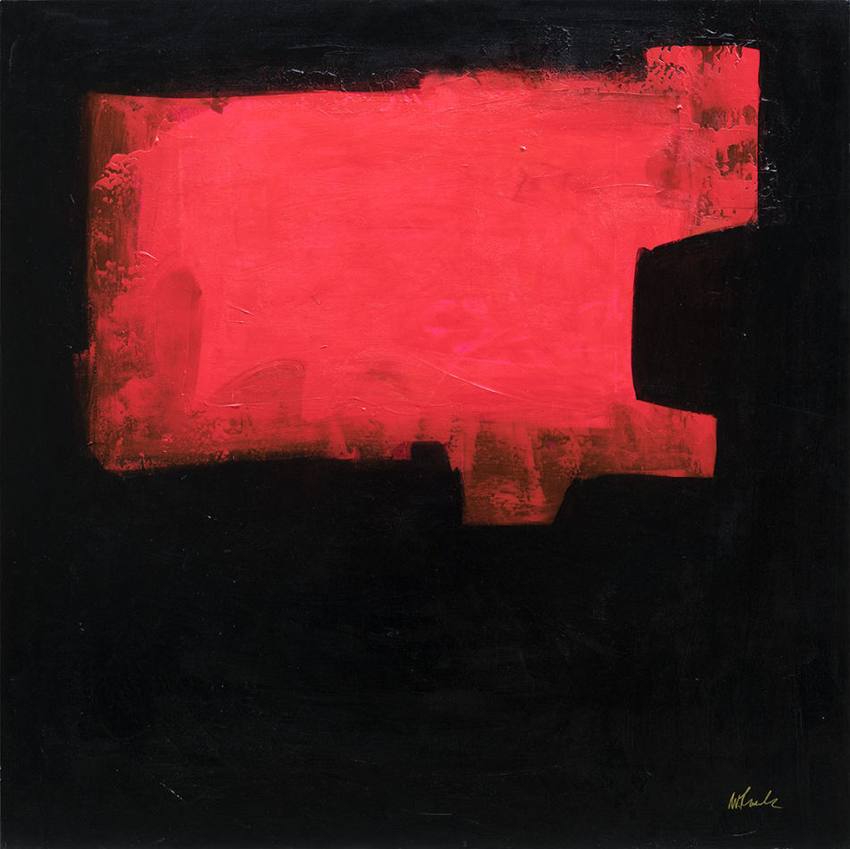 "The Elegance", large minimal abstract painting by Wiktoria Florek