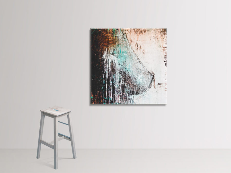 Nude no 2, abstract nude painting by Wiktoria Florek