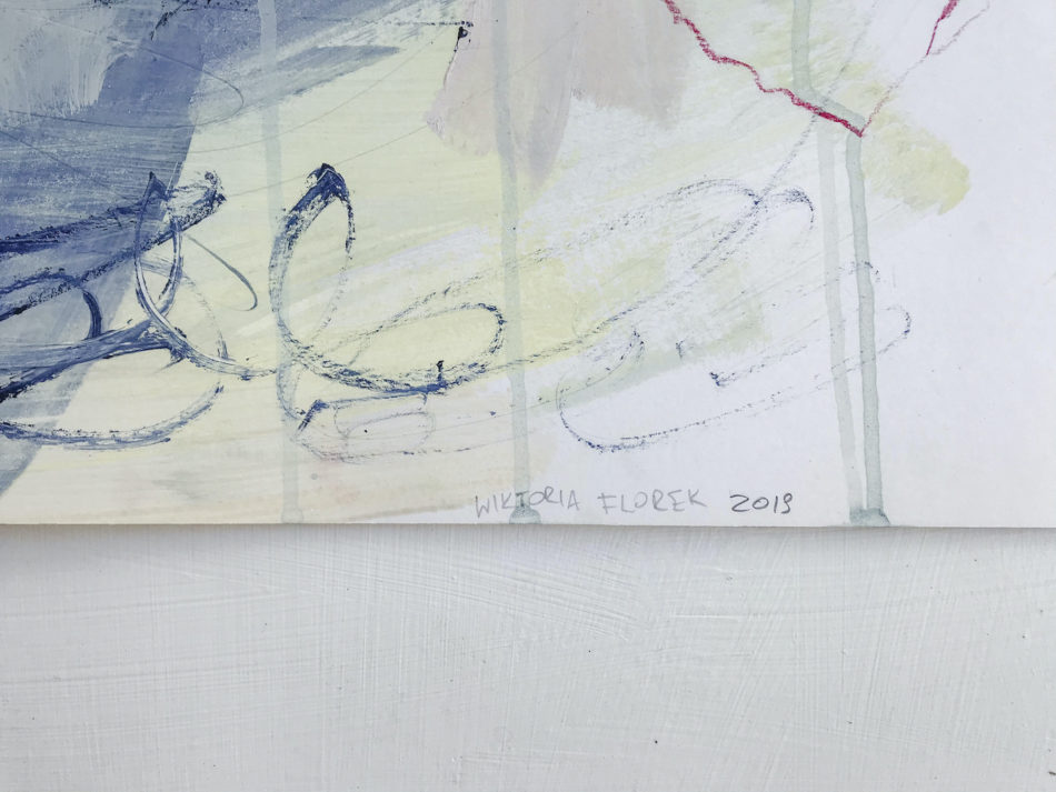 Blue and yellow abstract painting