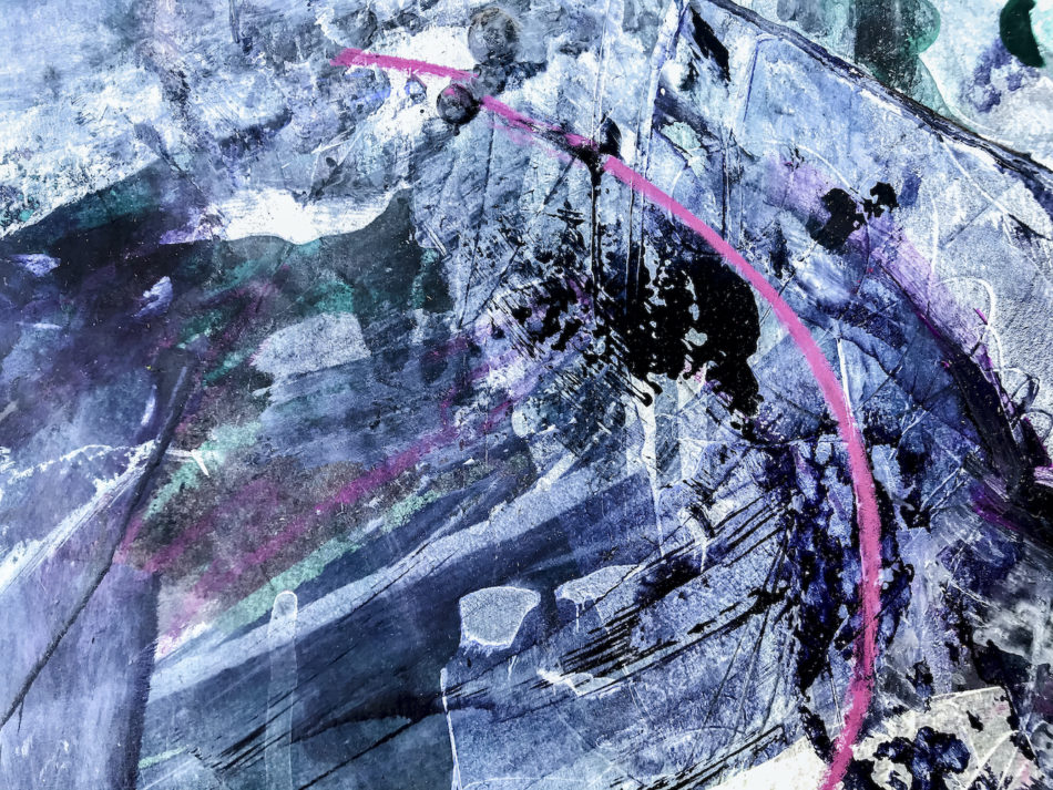 Blue and Green - Beauty abstract painting detail