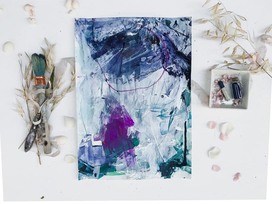 Blue and Green - Beauty, Abstract Painting, Wiktoria Florek