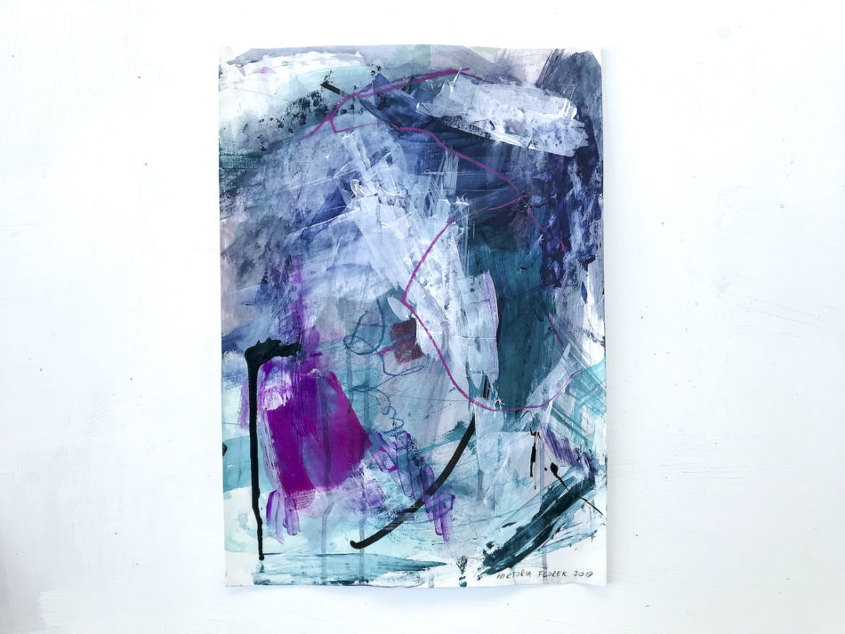 Blue and Green - Excitement abstract painting