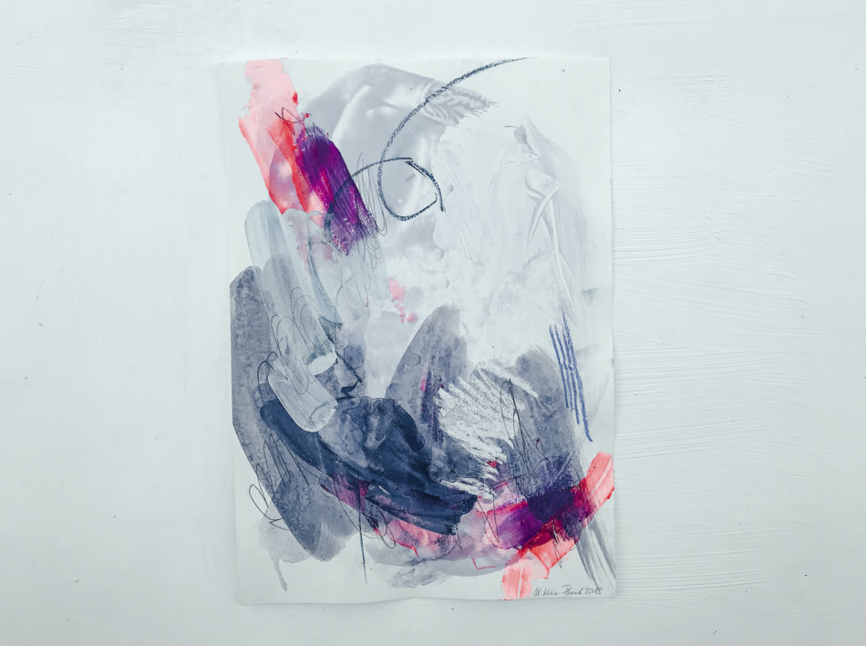 Blue and Pink - Love no1 abstract painting