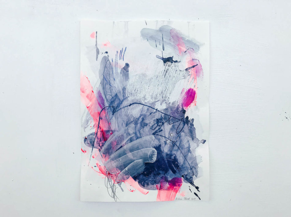 Blue and Pink - Love no2 abstract painting