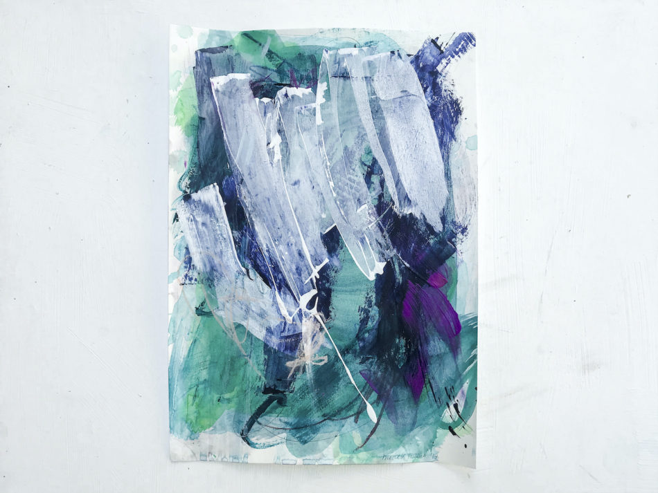 Green no 1 abstract painting