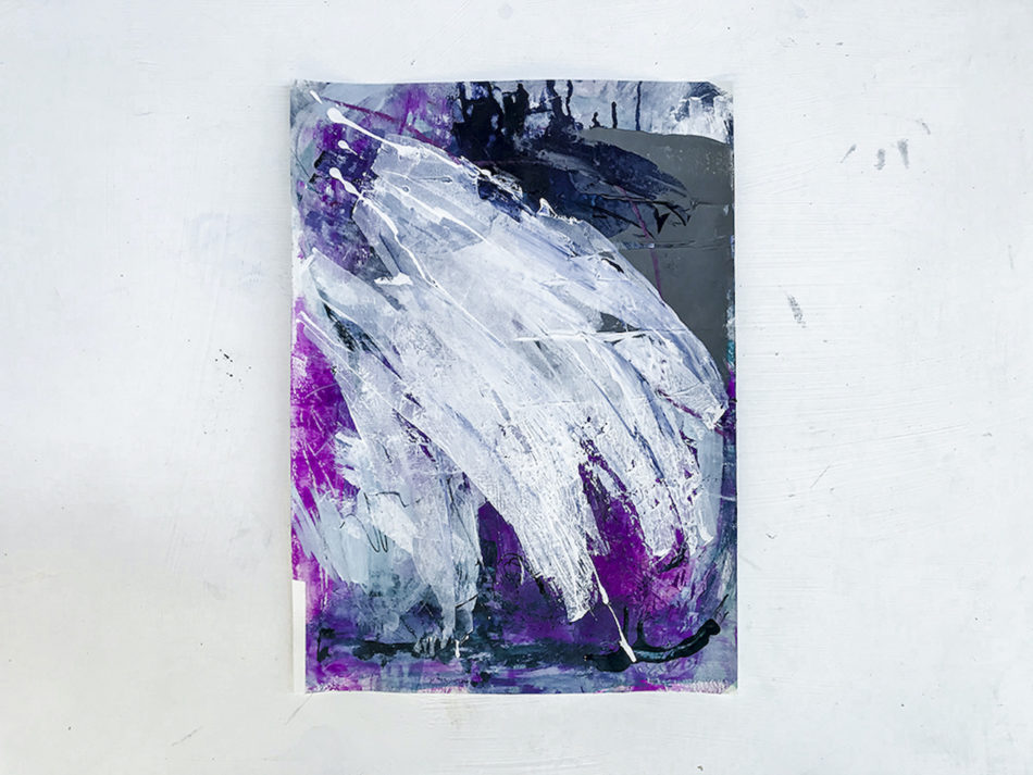Purple abstract painting